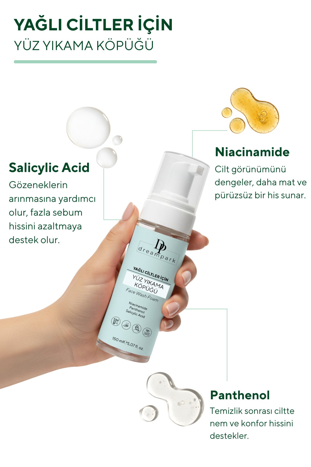 Yağlı Ciltler İçin Yüz Yıkama Köpüğü 150 ml