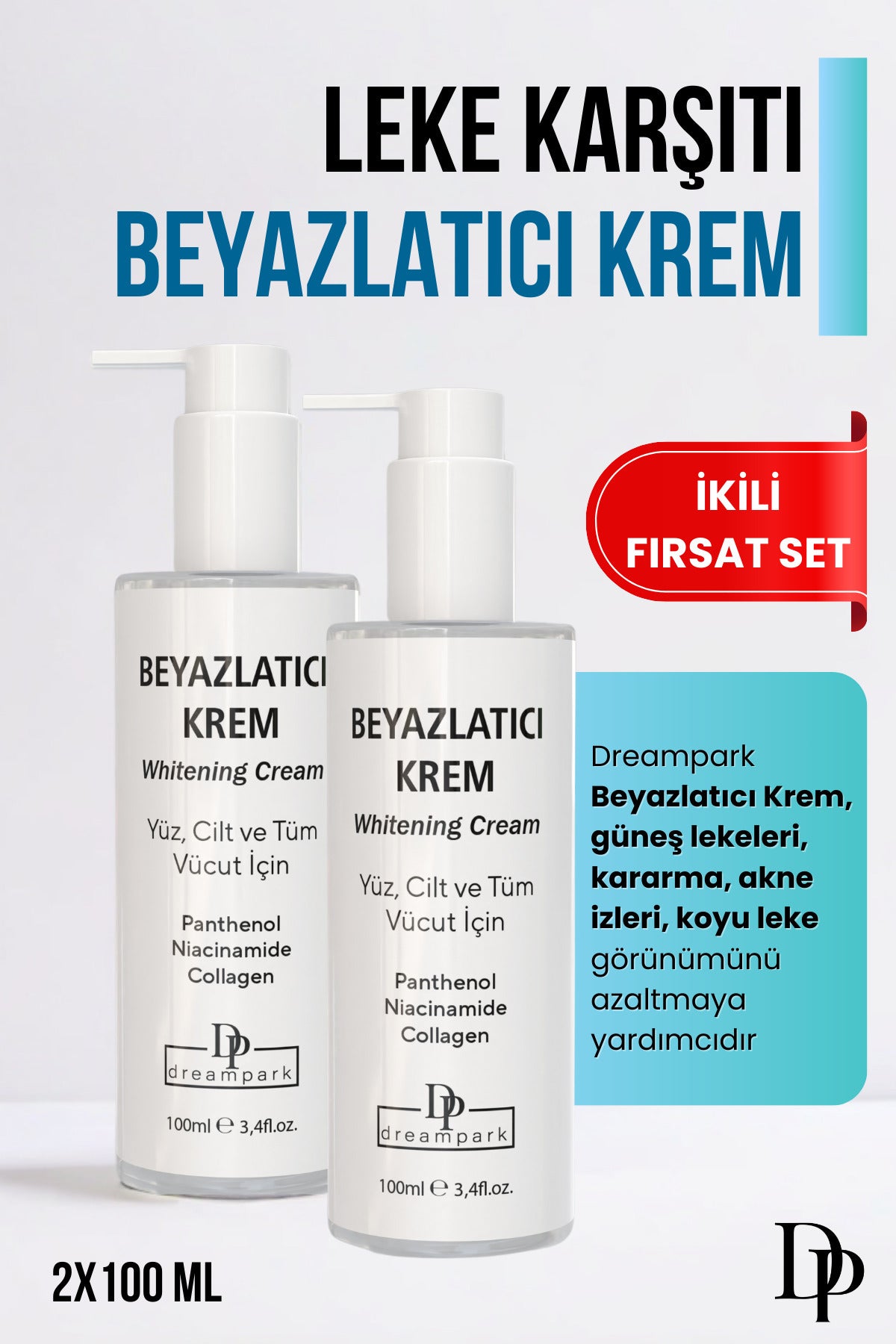 Collagen ve Niacinamide Whitening Krem ikili paket