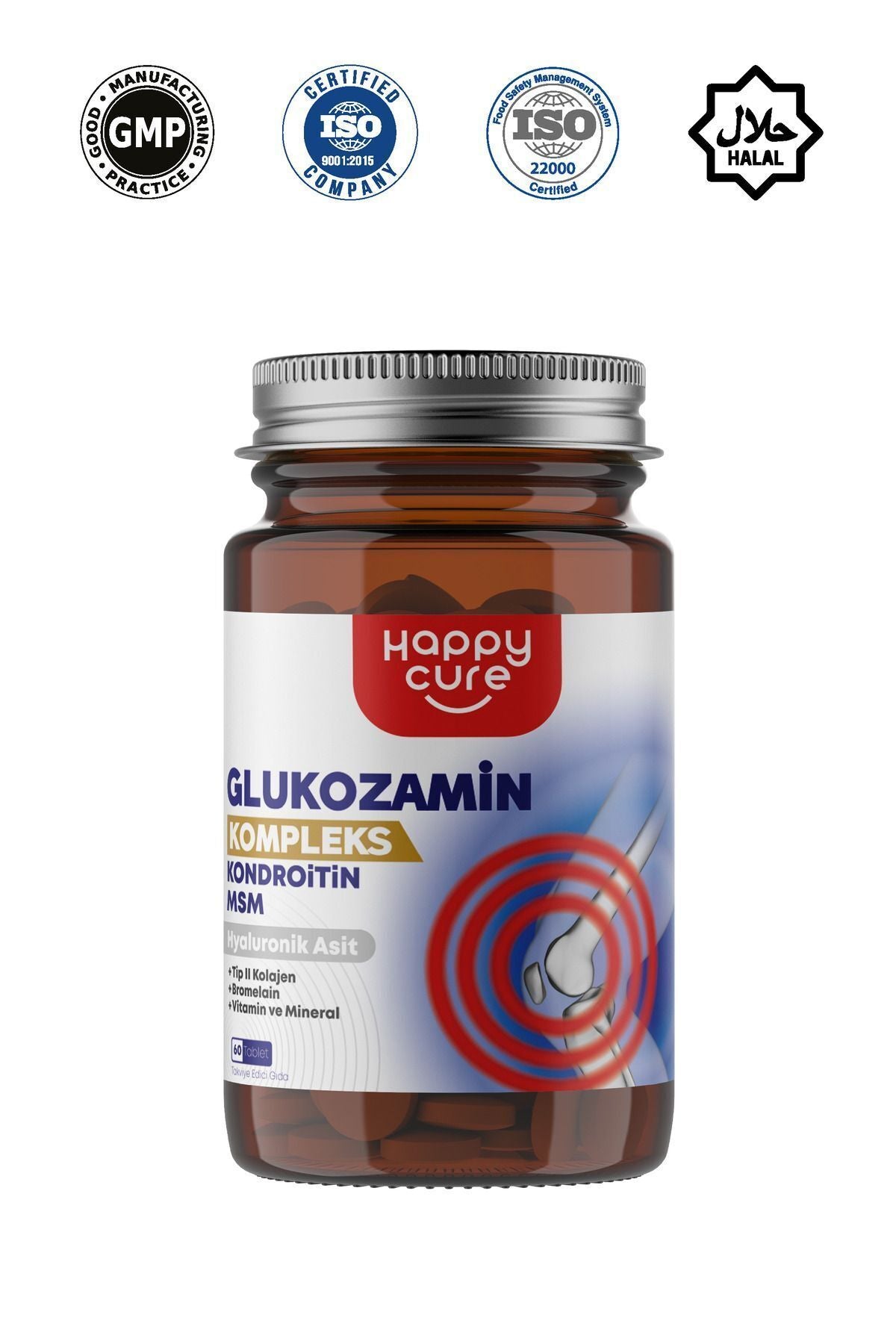 Happy Cure Glukozamin Kompleks 60 Tablet