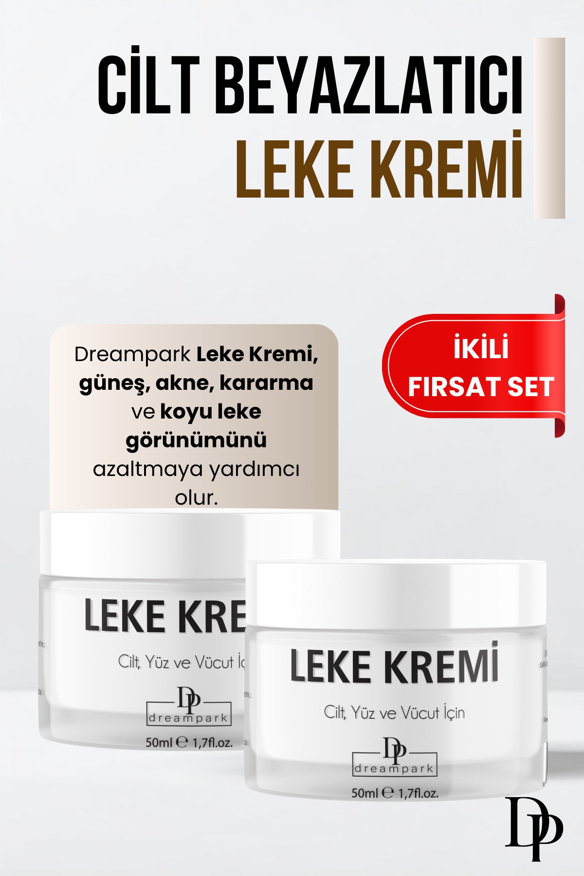 Kojic Acid Destekli Leke Kremi ikili paket