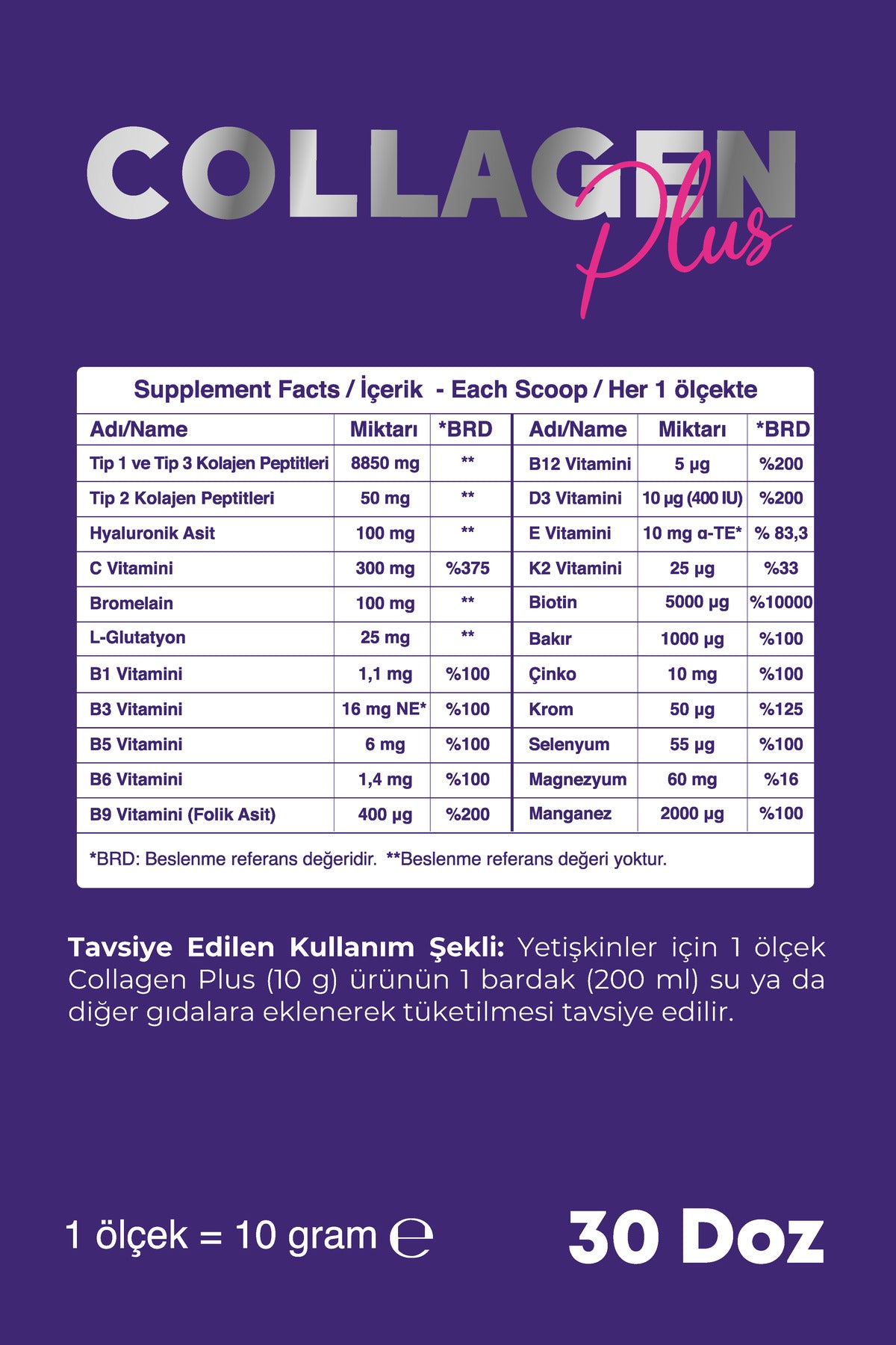 Happy Cure Collagen Plus 300 gr Toz Kolajen