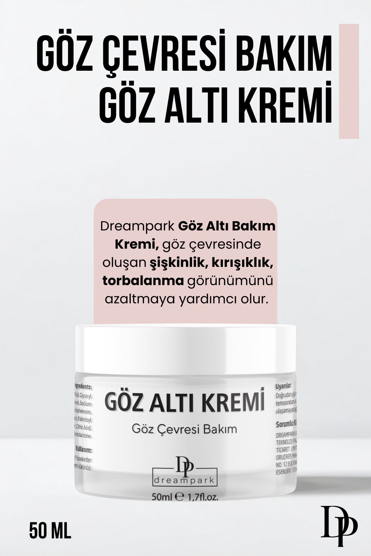 Kafein Destekli Göz Altı Bakım Kremi 50 ml