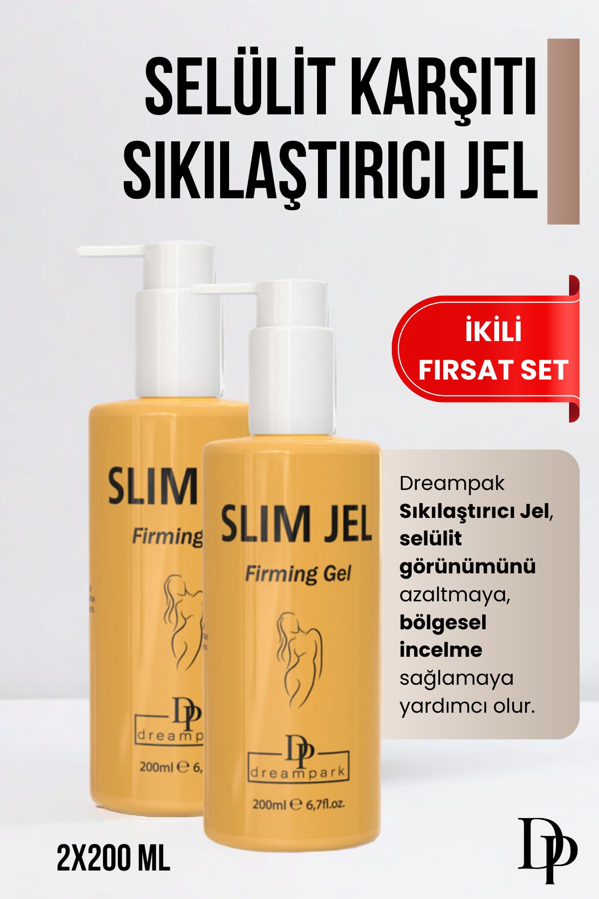 Sıkılaştırıcı Selülit Jeli ikili paket