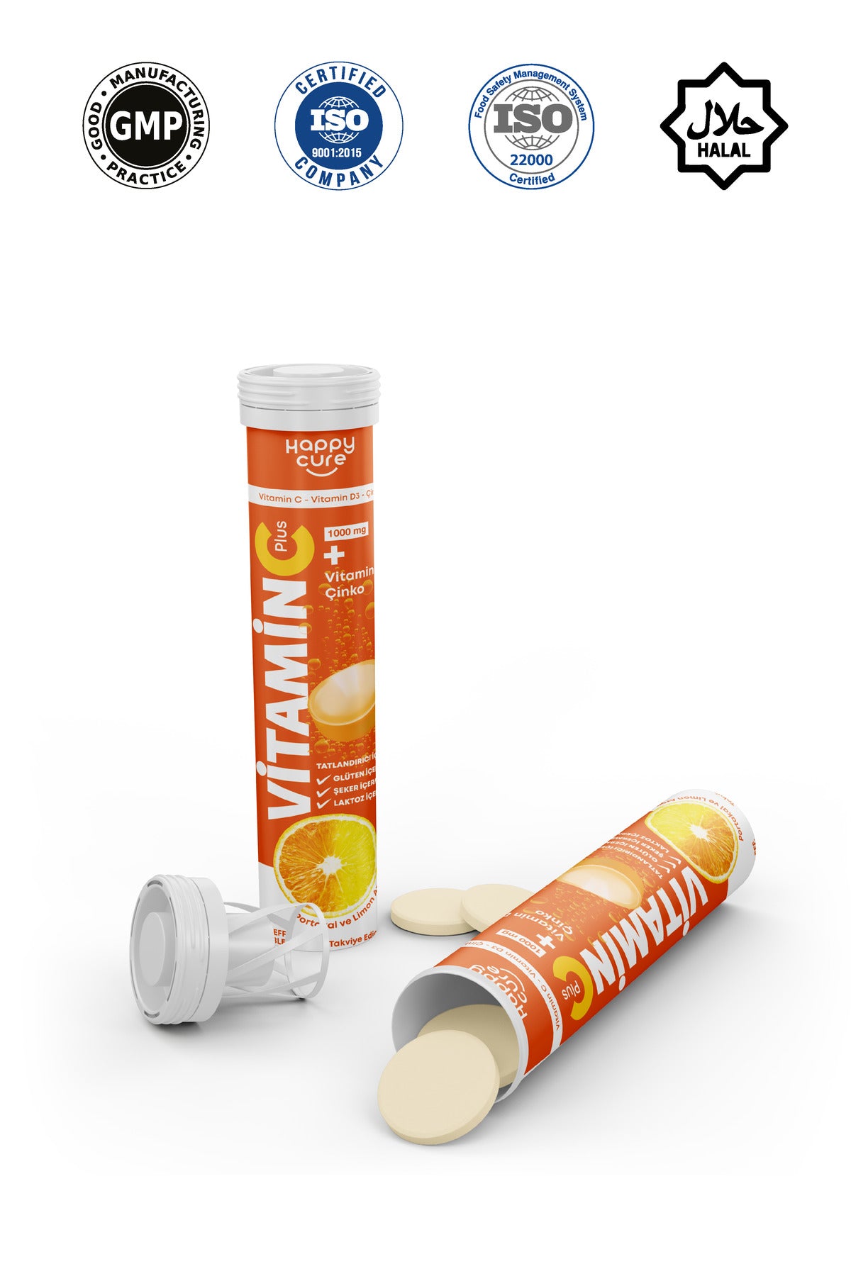 Happy Cure Vitamin C Plus 20 Efervesan Tablet