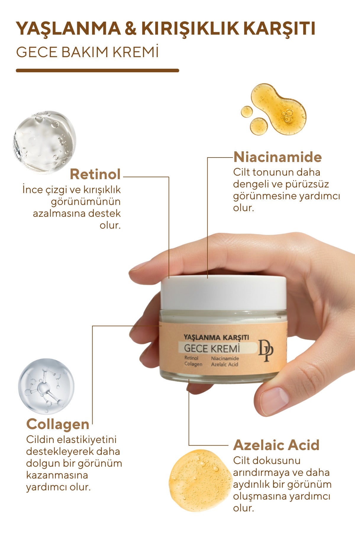 Retinol Kolajen Gece Bakım Kremi 50 ml