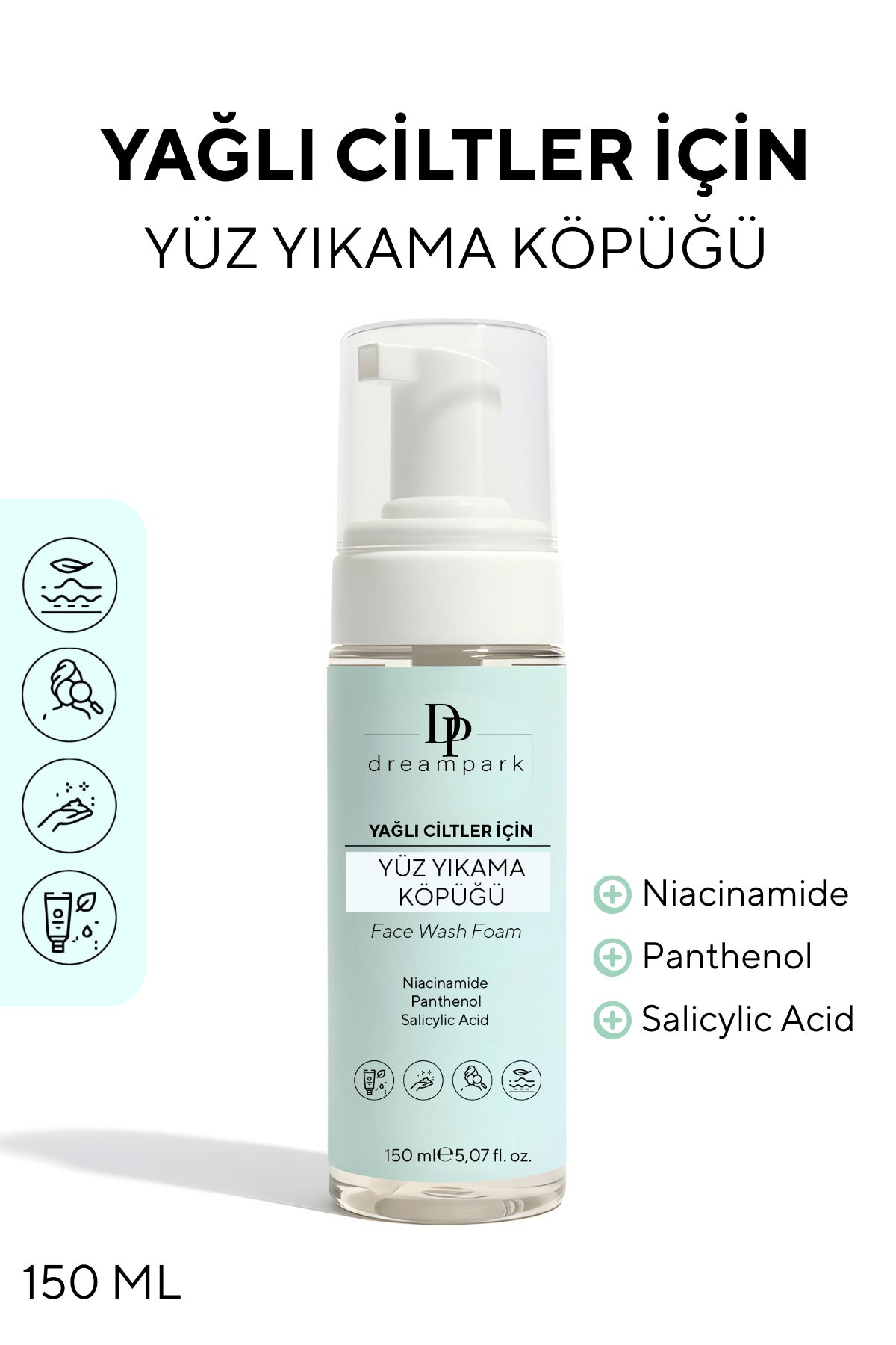 Yağlı Ciltler İçin Yüz Yıkama Köpüğü 150 ml