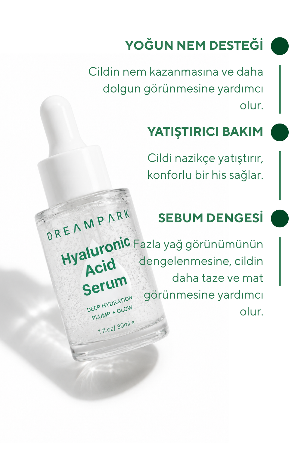 Hyaluronic Acid Serum – Yoğun Nemlendirici ve Cilt Bariyeri Destekleyici 30 ml