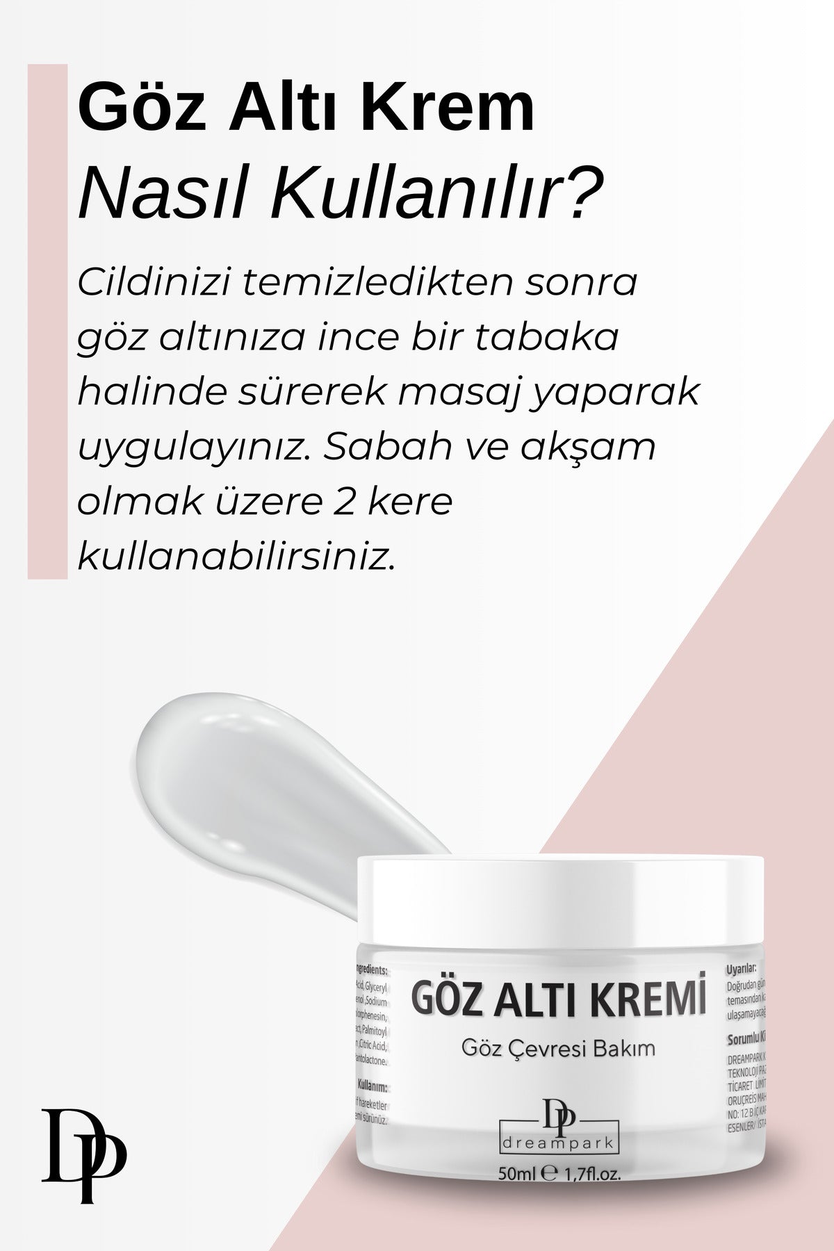 Kafein Destekli Göz Altı Bakım Kremi 50 ml