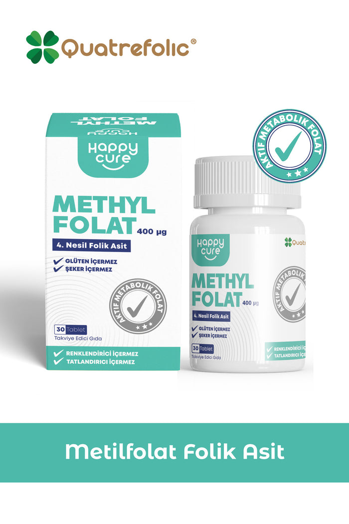 Happy Cure Metilfolat 30 Tablet