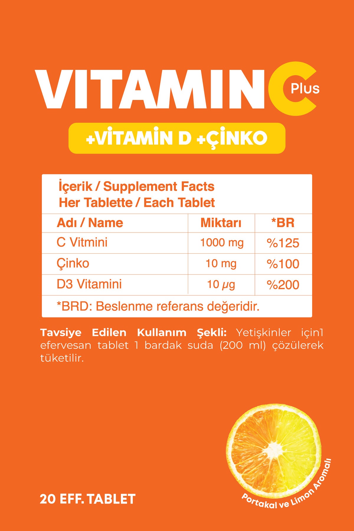 Happy Cure Vitamin C Plus 20 Efervesan Tablet