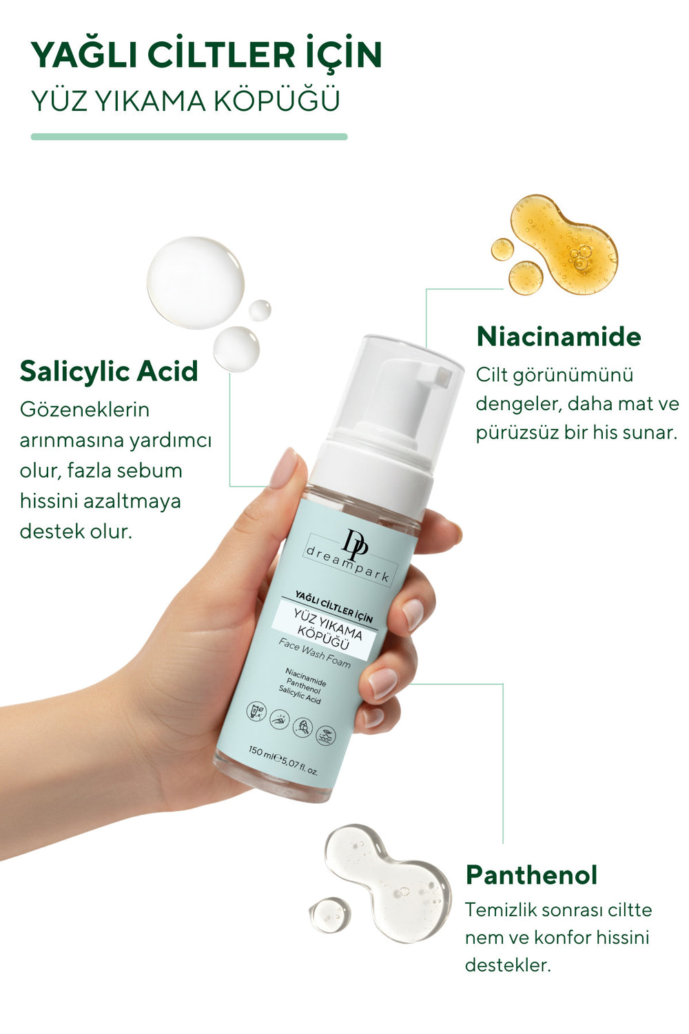 Yağlı Ciltler İçin Yüz Yıkama Köpüğü 150 ml