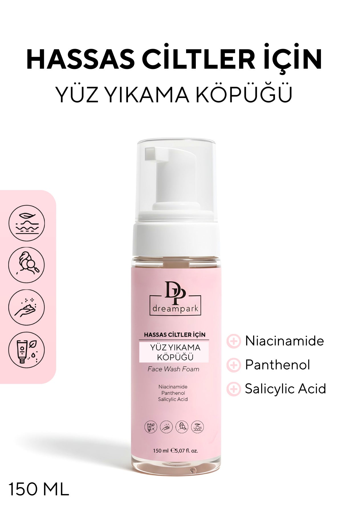 Hassas Ciltler İçin Yüz Yıkama Köpüğü 150 ml