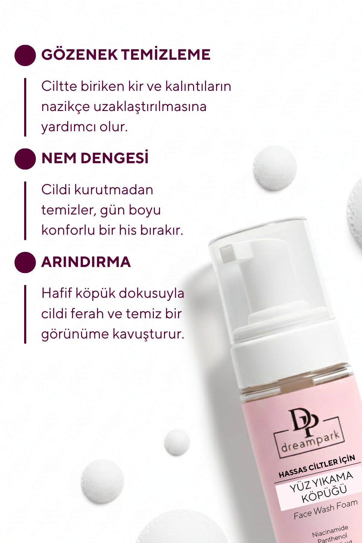 Hassas Ciltler İçin Yüz Yıkama Köpüğü 150 ml