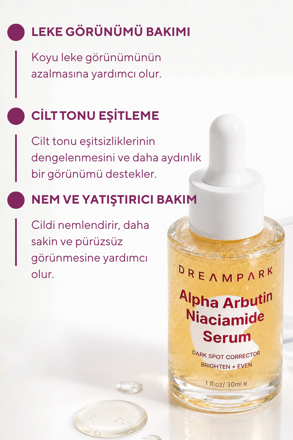 C Vitamini Serum – Aydınlatıcı, Niacinamide Destekli Leke Görünümü Karşıtı 30 ml