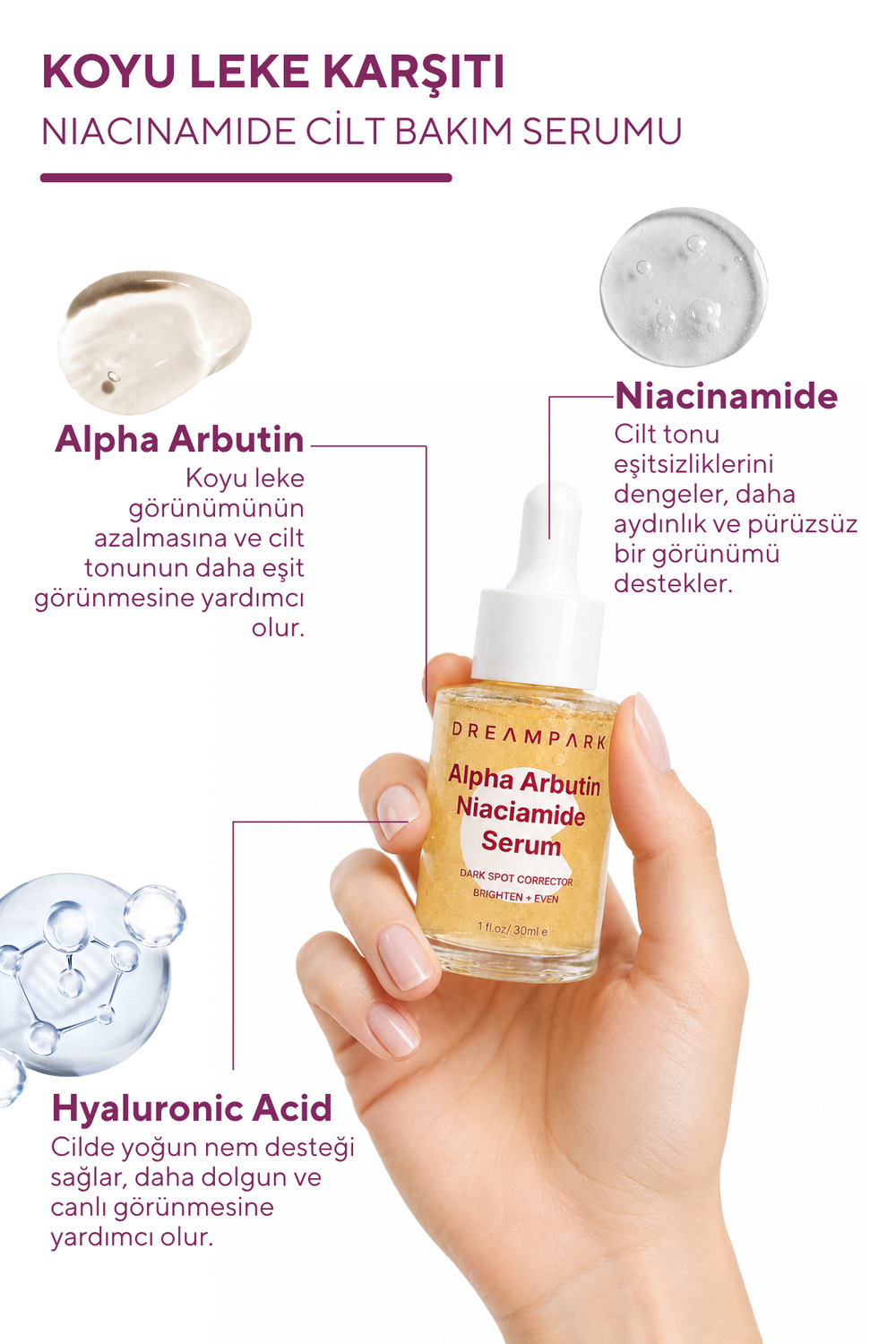 C Vitamini Serum – Aydınlatıcı, Niacinamide Destekli Leke Görünümü Karşıtı 30 ml