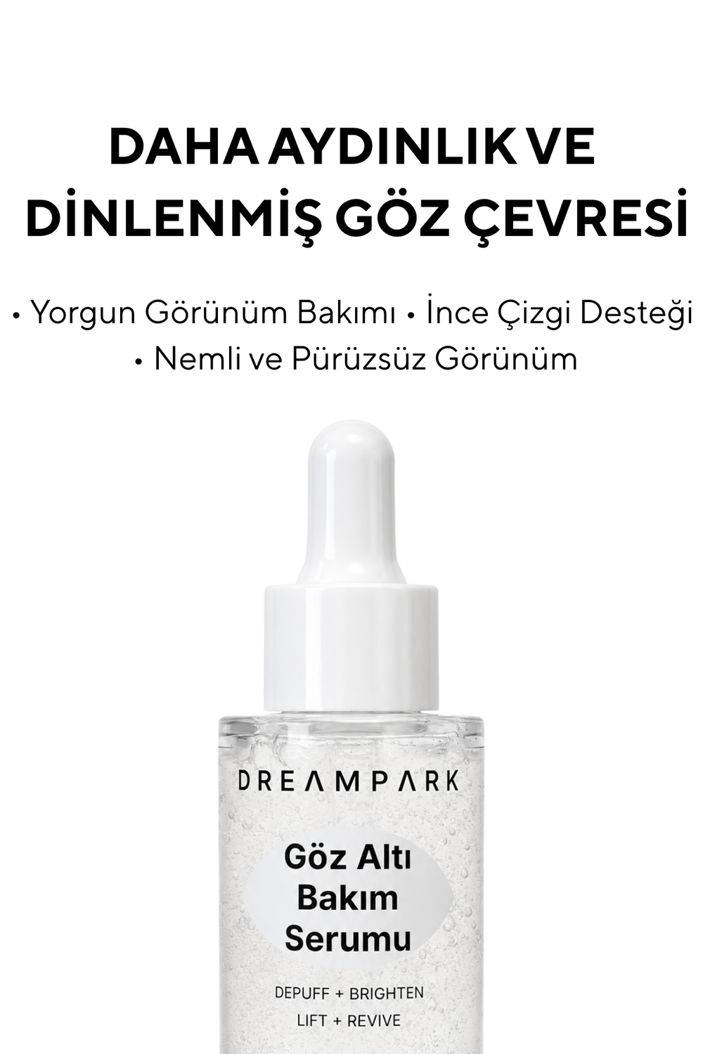 Göz Altı Bakım Serumu – Kafein & Peptit, Morluk ve Şişkinlik Karşıtı 30 ml