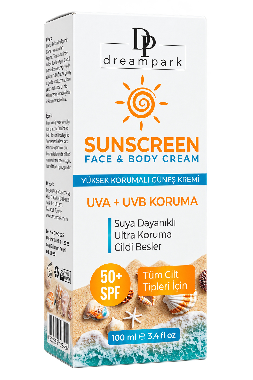 Güneş Kremi 50+SPF Yüksek Korumalı Güneş Kremi 100ml